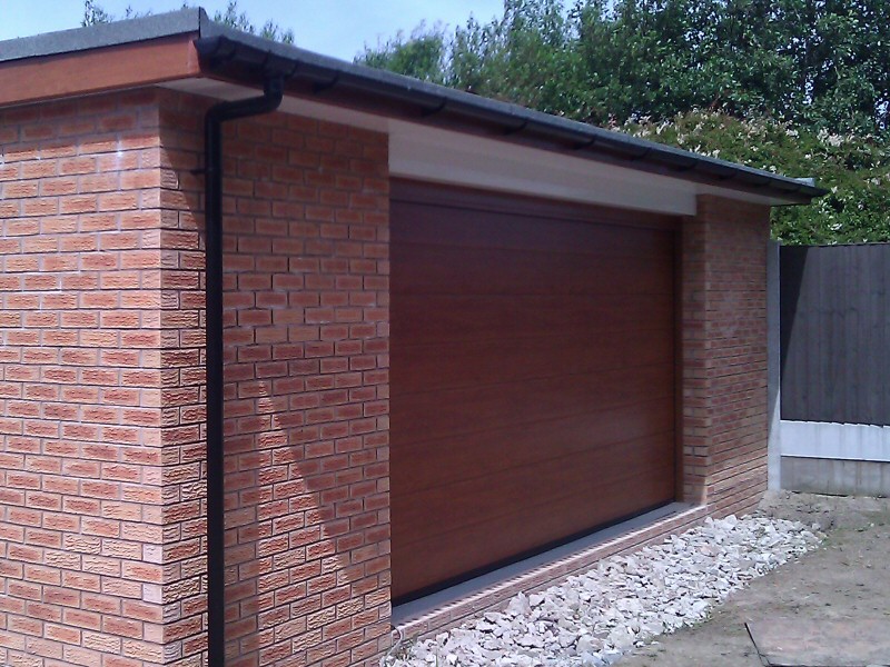 Photo - Automated Door (1 of 1) - Automated sectional garage door fitted to a newly built garage in Cleveleys. - Garage Doors - Home - © J C Joinery