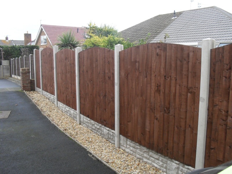 Photo - Fence Panels (1 of 1) - A section of closeboard arch fencing panels fitted for a Thornton property. - Other Joinery and Building Work - Home - © J C Joinery