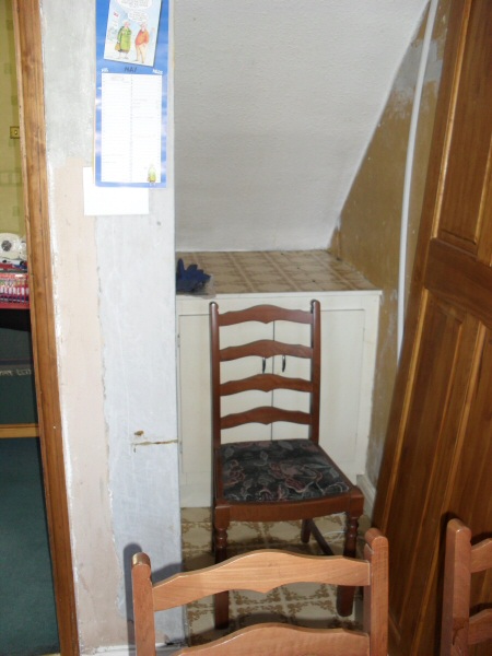 Photo - Kitchen Before and After (3 of 6) - Understairs storage with limited space and dated lino. - Property Refurbishment - Home - © J C Joinery