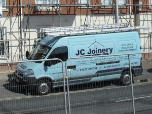 Photo - J C Joinery van on location at a job in Thornton Cleveleys