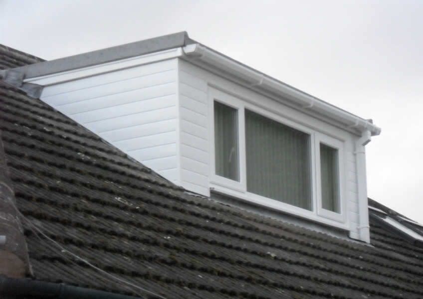 Photo - Loft Conversion (1 of 1) - Dormer with fibreglass roof and UPVC cladding fitted as part of a loft conversion to a property in St Annes. - Double Glazing, Soffits, Fascias and Guttering - Home - © J C Joinery