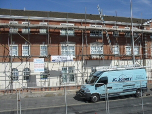 Photo - Work in progress replacing guttering at Admirals Sound, Thornton Cleveleys